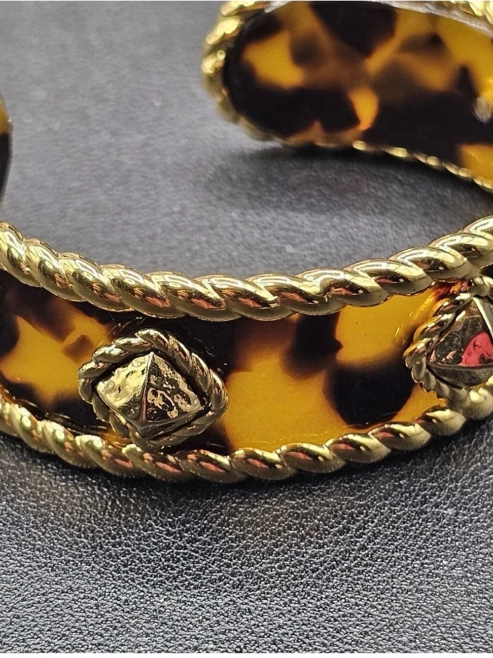 Capucine De Wulf Blandine Stud Cuff Faux Tortoise ShellCDW Gold Tone